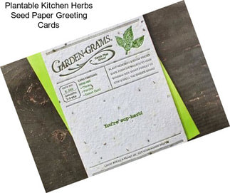 Plantable Kitchen Herbs Seed Paper Greeting Cards
