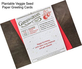 Plantable Veggie Seed Paper Greeting Cards