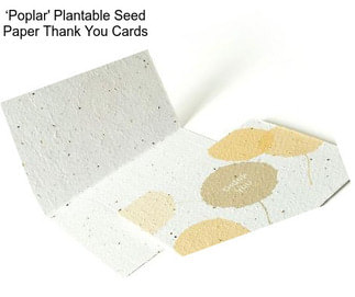 ‘Poplar\' Plantable Seed Paper Thank You Cards