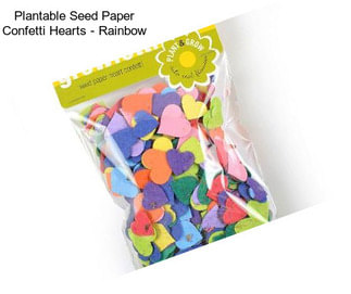 Plantable Seed Paper Confetti Hearts - Rainbow