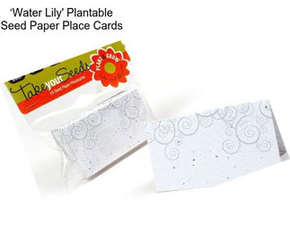 ‘Water Lily\' Plantable Seed Paper Place Cards