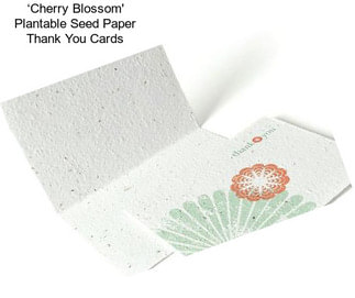 ‘Cherry Blossom\' Plantable Seed Paper Thank You Cards