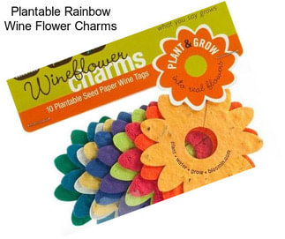 Plantable Rainbow Wine Flower Charms