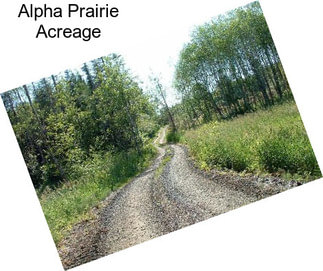 Alpha Prairie Acreage