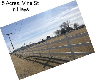 5 Acres, Vine St in Hays