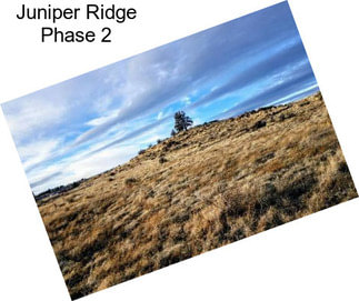 Juniper Ridge Phase 2