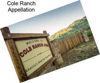 Cole Ranch Appellation