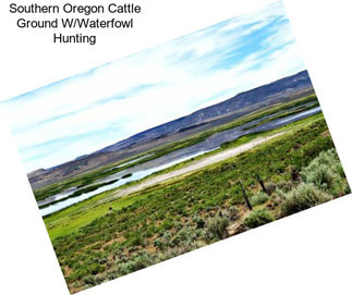 Southern Oregon Cattle Ground W/Waterfowl Hunting