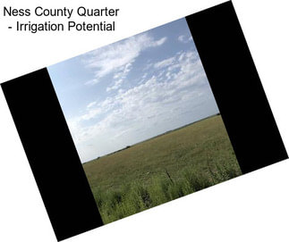 Ness County Quarter - Irrigation Potential