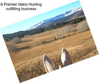 A Premier Idaho Hunting outfitting business
