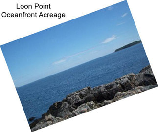 Loon Point Oceanfront Acreage
