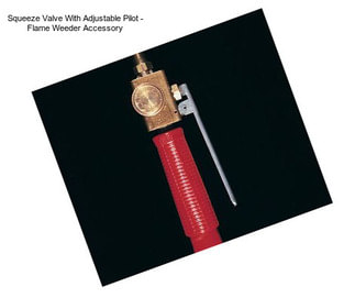 Squeeze Valve With Adjustable Pilot - Flame Weeder Accessory