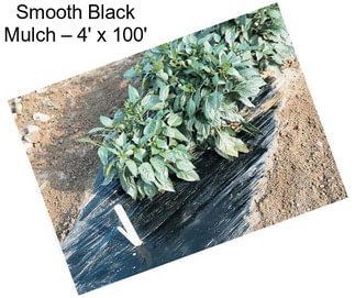 Smooth Black Mulch – 4\' x 100\'