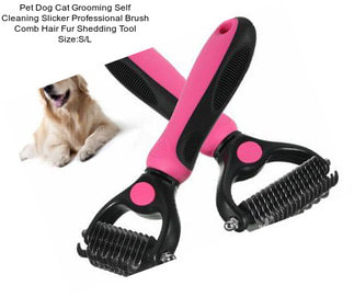 Pet Dog Cat Grooming Self Cleaning Slicker Professional Brush Comb Hair Fur Shedding Tool Size:S/L