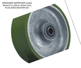GRAINGER APPROVED Caster Wheel,4 in.,600 lb.,Silver Core, P-UA-040X150/075R-001