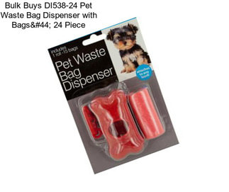 Bulk Buys DI538-24 Pet Waste Bag Dispenser with Bags, 24 Piece