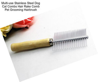 Multi-use Stainless Steel Dog Cat Combs Hair Rake Comb Pet Grooming Hairbrush