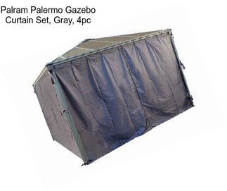 Palram Palermo Gazebo Curtain Set, Gray, 4pc