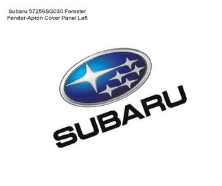 Subaru 57256SG030 Forester Fender-Apron Cover Panel Left