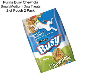 Purina Busy Chewnola Small/Medium Dog Treats 2 ct Pouch 2 Pack