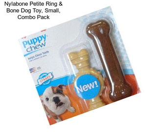 Nylabone Petite Ring & Bone Dog Toy, Small, Combo Pack