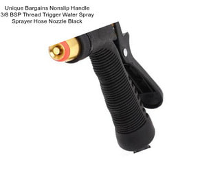 Unique Bargains Nonslip Handle 3/8 BSP Thread Trigger Water Spray Sprayer Hose Nozzle Black