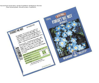 Myosotis Flower Garden Seeds - Sylvatica Forget Me Not - 500 Mg Packet - Perennial Flower Gardening Seeds - Myosotis sylvatica - Forget Me Not