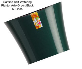 Santino Self Watering Planter Arte Green/Black 5.3 inch