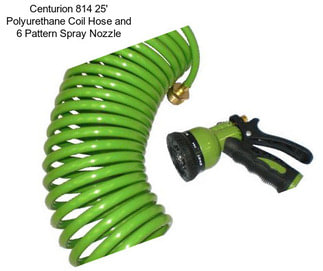 Centurion 814 25\' Polyurethane Coil Hose and 6 Pattern Spray Nozzle