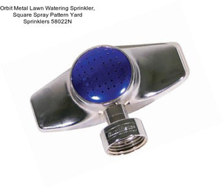 Orbit Metal Lawn Watering Sprinkler, Square Spray Pattern Yard Sprinklers 58022N