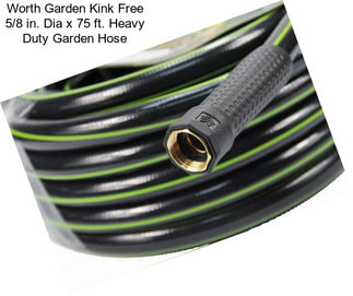 Worth Garden Kink Free 5/8 in. Dia x 75 ft. Heavy Duty Garden Hose