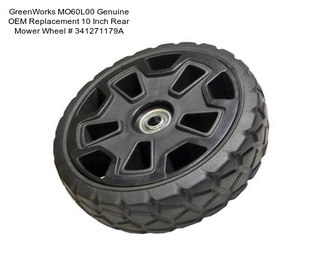GreenWorks MO60L00 Genuine OEM Replacement 10 Inch Rear Mower Wheel # 341271179A