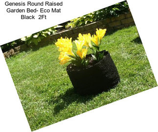 Genesis Round Raised Garden Bed- Eco Mat Black  2Ft