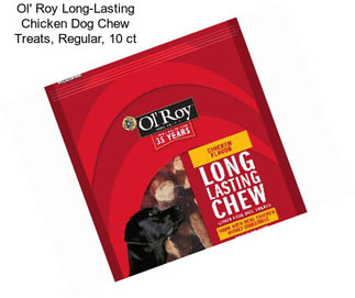 Ol\' Roy Long-Lasting Chicken Dog Chew Treats, Regular, 10 ct