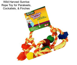 Wild Harvest Sunrise Rope Toy for Parakeets, Cockatiels, & Finches