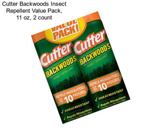 Cutter Backwoods Insect Repellent Value Pack, 11 oz, 2 count