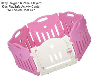Baby Playpen 6 Panel Playard Kids PlaySafe Activity Center W/ Locked Door 477