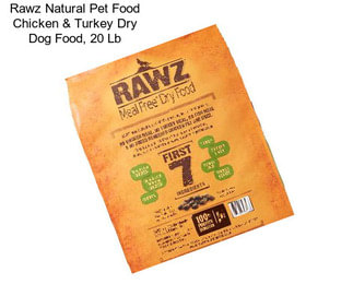 Rawz Natural Pet Food Chicken & Turkey Dry Dog Food, 20 Lb