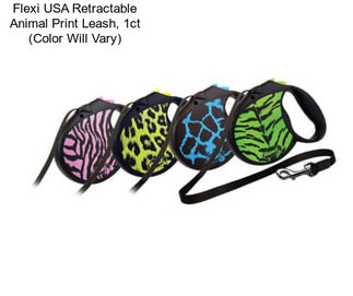 Flexi USA Retractable Animal Print Leash, 1ct (Color Will Vary)