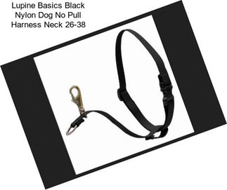 Lupine Basics Black Nylon Dog No Pull Harness Neck 26-38