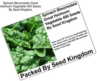 Spinach Bloomsdale Great Heirloom Vegetable 400 Seeds By Seed Kingdom