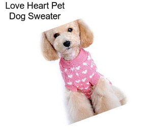 Love Heart Pet Dog Sweater