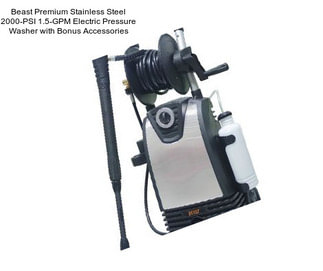 Beast Premium Stainless Steel 2000-PSI 1.5-GPM Electric Pressure Washer with Bonus Accessories