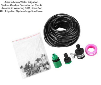 Ashata Micro Water Irrigation System Garden Greenhouse Plants Automatic Watering 10M Hose Set Kit , Irrigation System,Irrigation Hose