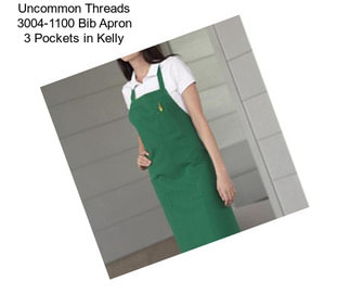 Uncommon Threads 3004-1100 Bib Apron 3 Pockets in Kelly