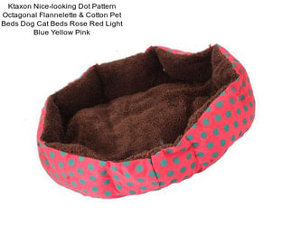 Ktaxon Nice-looking Dot Pattern Octagonal Flannelette & Cotton Pet Beds Dog Cat Beds Rose Red Light Blue Yellow Pink