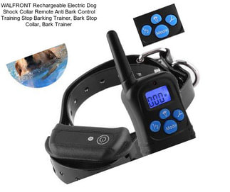 WALFRONT Rechargeable Electric Dog Shock Collar Remote Anti Bark Control Training Stop Barking Trainer, Bark Stop Collar, Bark Trainer