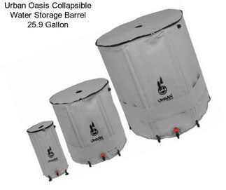 Urban Oasis Collapsible Water Storage Barrel 25.9 Gallon