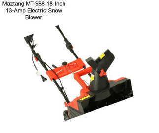 Maztang MT-988 18-Inch 13-Amp Electric Snow Blower