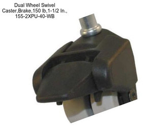 Dual Wheel Swivel Caster,Brake,150 lb,1-1/2 In., 155-2XPU-40-WB